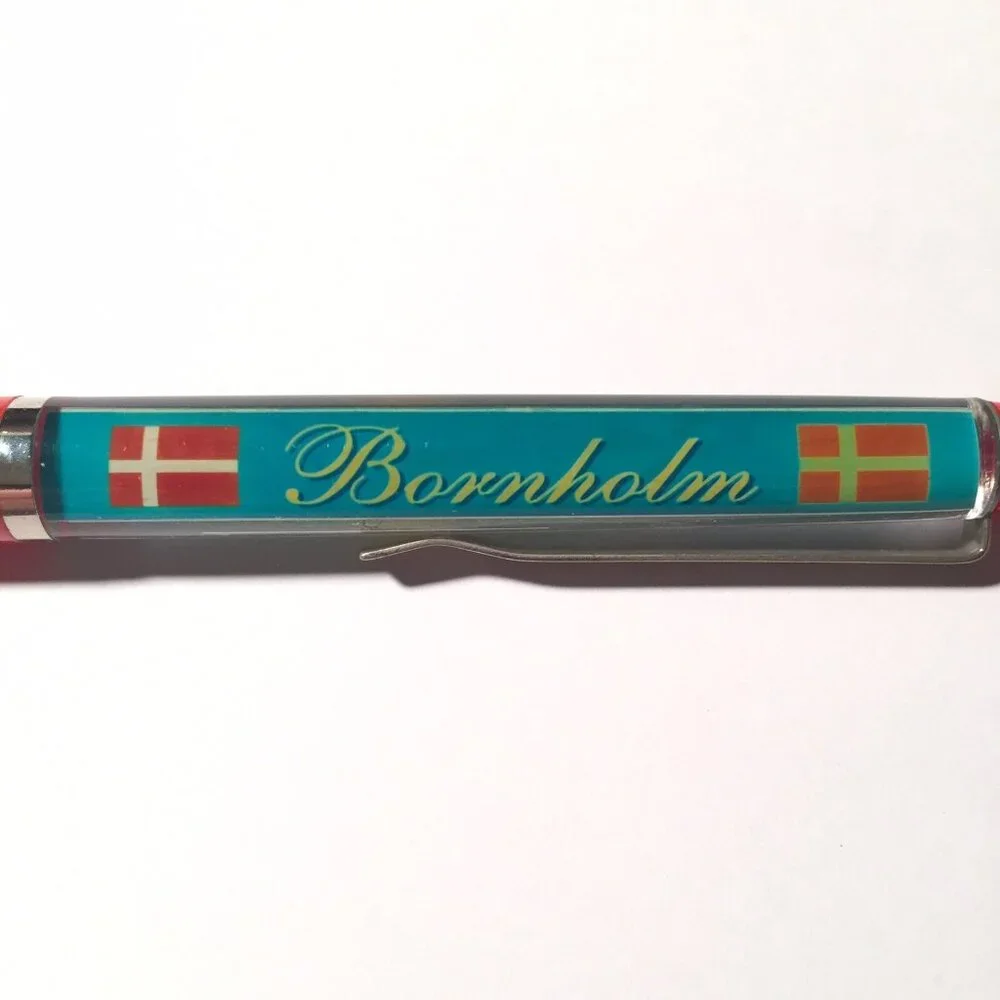 Bornholm Denmark Floaty Pen Souvenir Promo Vacation Holiday Beach Island Vintage